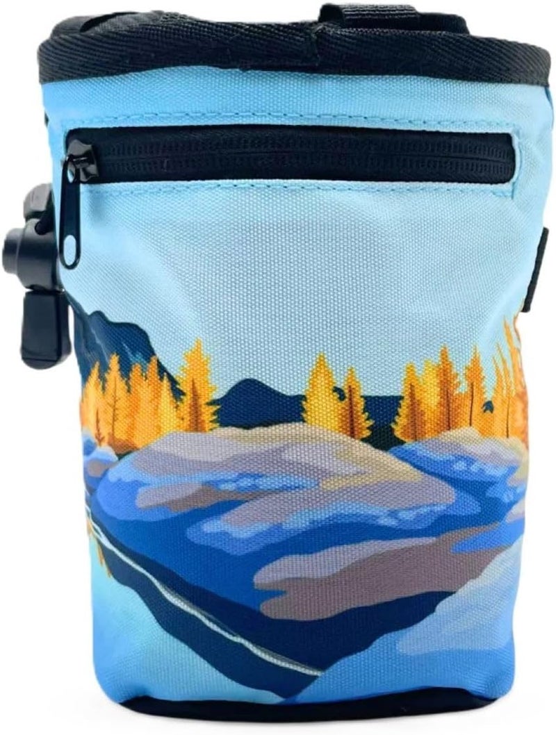 Gnarly Dood Rock Climbing Chalk Bag | for Outdoor, Gym, & Bouldering | Adjustable Waist Belt, Durable Drawstring Closure, & Zippered Pocket - Image 2